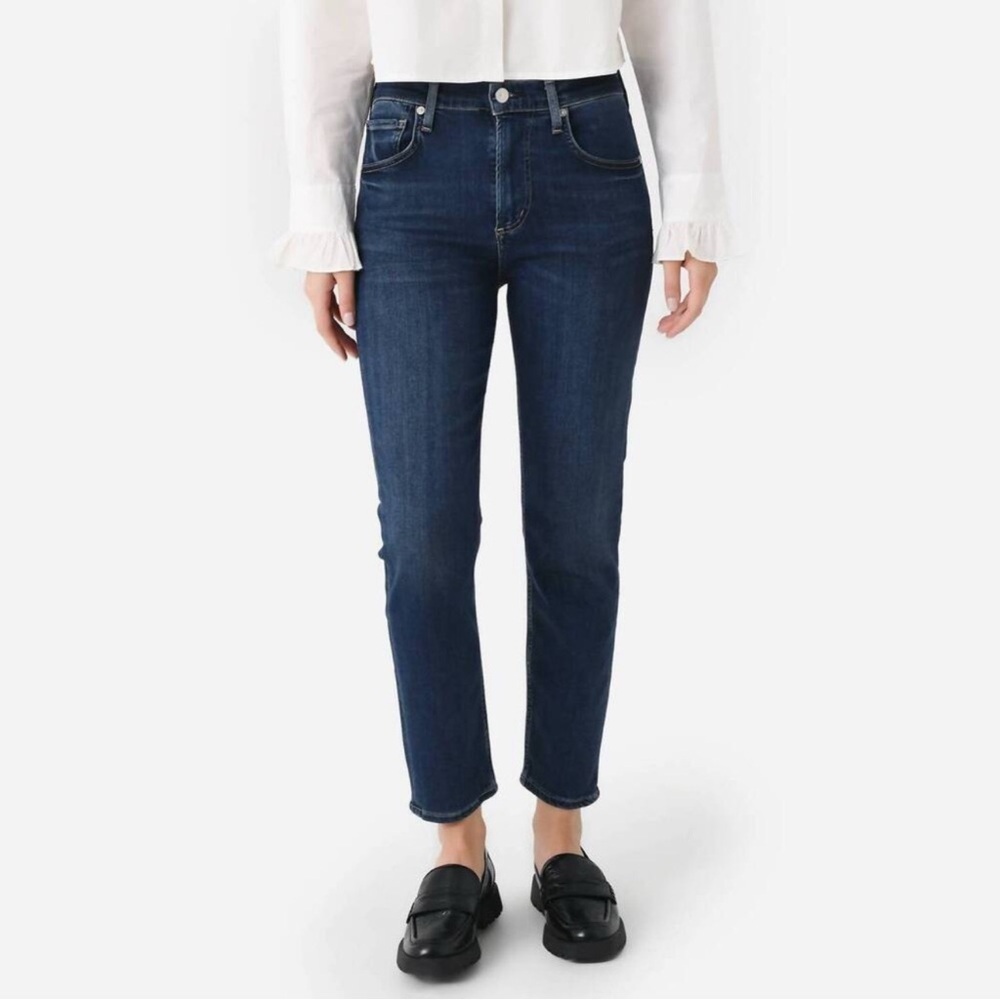 {Citizens of Humanity} "Isola" Blue Cigarette Stovepipe Straight Leg Jeans